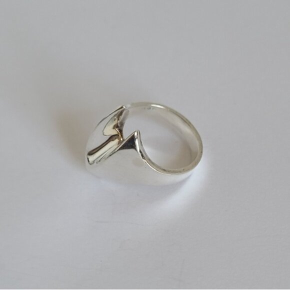 Vintage Unique Chunky Sterling Silver Avant Garde Ring 8 - Picture 2 of 10